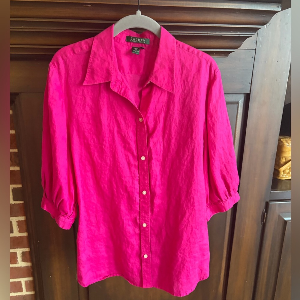 Lauren Ralph Lauren linen shirt size XL